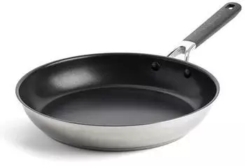 KitchenAid Bratpfanne Classic Stainless Steel Keramikbeschichtung &Oslash; 30 cm Silberfarben