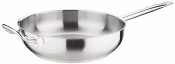 Vogue Edelstahl Bratpfanne 30 cm, Gr&ouml;&szlig;e: 300(&Oslash;)mm / 5,1 Liter, Induktionsgeeignete Bratpfanne f&uuml;r alle Herdarten, Aluminiumboden, Sp&uuml;lmaschinenfest, FB699
