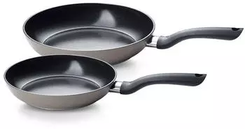 Fissler Bratpfannen-Set ESSENTIAL 24 + 28 cm grau PFAS/PTFE-frei INDUKTION (111-002-02-100/0)