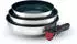 Qdesign Pfannen-Set 3-teilig 20/24/26cm Antihaft, abnehmbarer Griff, Induktion (195-002)