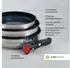 Qdesign Pfannen-Set 3-teilig 20/24/26cm Antihaft, abnehmbarer Griff, Induktion (195-002)