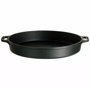 Paella World Pfanne Gusseisen Rund zwei Griffen Ø 35 cm Schwarz