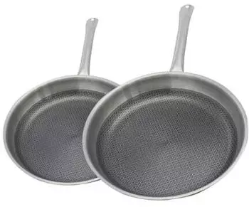 Elo Relief Solutions 2er-Set Induktionspfannen Edelstahl 18/10 Antihaft Ø24 & 28cm