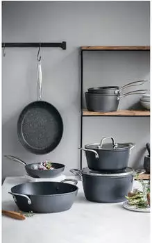 Lacor Easy Bratpfanne Aluminiumguss, Antihaft Tricapa, 22cm (27022)