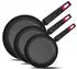 Taurus Best Moments Pfannen-Set 18+22+26cm, Schmiedaluminium, Antihaft (KPA4018+KPA4022+KPA4026)