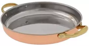 ich-zapfe Kupferpfanne mit Griffen, Kupfer/Messing, 20cm (NEW-8271)
