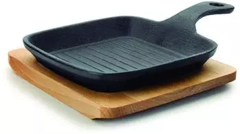 Lacor Mini Grill Magma Gusseisen Schwarz 21cm (25876)