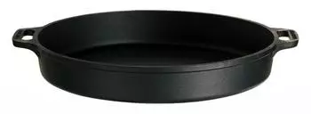 Gusseisenkuss Pfanne Gusseisen rund 6 cm &Oslash; 45 cm schwarz