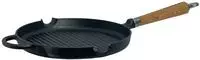 Ronneby Bruk Grillpfanne "Maestro Pfanne, &Oslash; 28 cm, mit Holzgriff & Gegengriff"