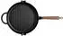 Ronneby Maestro Grillpfanne rund Metallgegengriff Eichholzgriff Ø 28 cm Schwarz