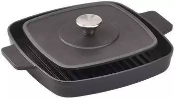 Hanseatic Grillpfanne hanseatic Gusseisen 2-tlg. 28 x 28 cm x 4,5 cm