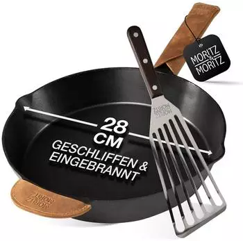 Moritz & Moritz Gusseisenpfanne voreingebrannt, antihaft, 28cm (6097)