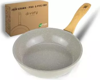 Divory Pfanne Keramik Holzgriff &Oslash; 28 cm