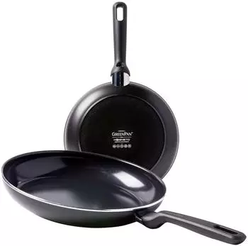 GreenPan Memphis Bratpfannen-Set 24+28cm, Keramik-Antihaftbeschichtung, PFAS-frei (CC001663-001)