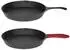 TP BBQ Pfannen-Set Gusseisen 4-teilig Ø16/20/25cm mit Silikongriff