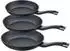 Berndes Balance Induction Enduro Pfannen-Set 20/24/28cm, Aluminium, schwarz, 3-teilig (299025)