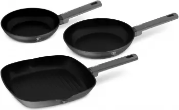 BerlingerHaus Pfannen-Set mit Titanbeschichtung 20/24/28cm anthrazit (BH-8139)