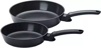 Fissler Ceratal Evo Comfort Keramikpfannen-Set 2-teilig, Aluminium, orbitschwarz, Induktion (19873712-0)