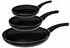 JJA Indu Pfannen-Set Aluminium, 3-teilig, 20/24/28cm, schwarz