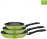GSW Nova Pfannen-Set 3-tlg. grün, Aluminium, Antihaft, Induktion (20/24/28cm)