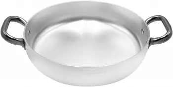 Pentole Agnelli Tegame Profi-Aluminium 3mm, 2 Edelstahlgriffe, 50cm (ALMA11050)