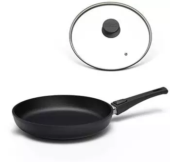 Hoffmann Stoniq Bratpfanne 20 cm Aluminiumguss PFAS-frei mit Glasdeckel