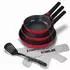 Stoneline SMART Pfannen-Set 6-teilig 20/24/28cm, Aluminiumguss, rot (SMART)
