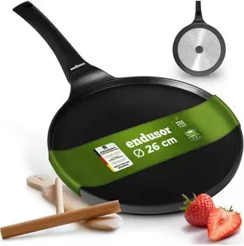 endusor Cr&ecirc;pepfanne Induktion 26cm Antihaftbeschichtung Aluminiumguss (P7-CrepesPfanne)