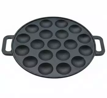 osoltus Poffertjespfanne 24 cm schwarz Gusseisen
