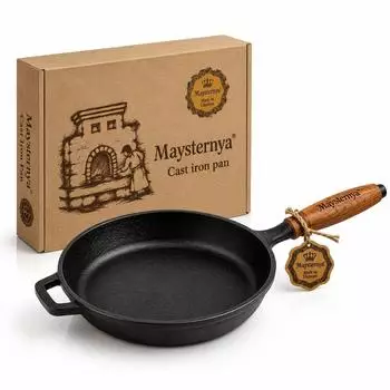 WDMT MAYSTERNYA Bratpfanne 24 cm schwarz Gusseisen