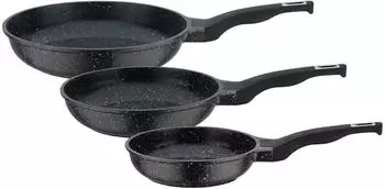 GSW Titanium Granit Advanced Pfannenset 3-tlg. 20/24/28 cm 1,9 l silber/grau