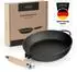 BIG-PAN Tiefe Gusseisenpfanne 28 cm schwarz Gusseisen