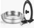 LuxusKollektion Pfannen-Set Edelstahl 22+28cm, abnehmbarer Griff, induktionsgeeignet