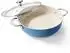 Redchef Schmorpfanne mit Deckel, 28cm, Keramik-Antihaft, Induktion, blau