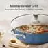 Redchef Schmorpfanne mit Deckel, 28cm, Keramik-Antihaft, Induktion, blau