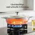 Redchef Schmorpfanne mit Deckel, 28cm, Keramik-Antihaft, Induktion, blau