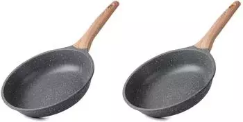 LuxusKollektion Bratpfanne beschichtet, Granit, 28cm, 2er-Set