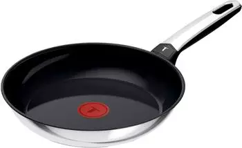 Tefal Emotion+ Bratpfanne 24 cm | Premium-Edelstahl | Antihaft-Keramikversiegelung | Induktion | 2-3 Portionen (E3310404)