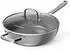 LuxusKollektion Keramik-Bratpfanne mit Deckel, 28cm, 5L, Induktion, grau