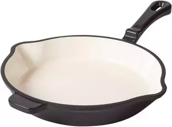 R&ouml;mertopf Brattpfanne Schwarz Bratpfanne 24 cm Schwarz Gusseisen Emaille