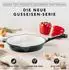 Römertopf Brattpfanne Schwarz Bratpfanne 24 cm Schwarz Gusseisen Emaille