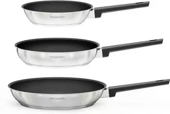 Hanseatic SMART Pfannenset 20 cm 3-tlg. Silber/Grau Edelstahl