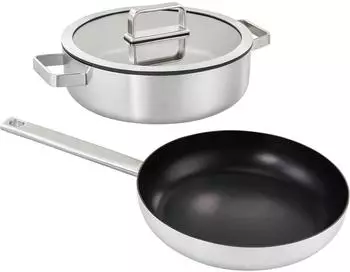 Hanseatic PREMIUM Pfannenset Silber Edelstahl