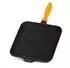 Brizoll Grillpfanne 28 × 28 cm abnehmbarer Griff Braun/Schwarz Gusseisen