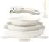 LuxusKollektion Pfannenset 7-teilig Keramik Induktion abnehmbarer Griff beige, 20/24/28cm