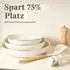 LuxusKollektion Pfannenset 7-teilig Keramik Induktion abnehmbarer Griff beige, 20/24/28cm