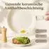 LuxusKollektion Pfannenset 7-teilig Keramik Induktion abnehmbarer Griff beige, 20/24/28cm