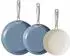 LuxusKollektion Redchef Pfannen-Set Keramikbeschichtung Induktion 20/24/28cm blau