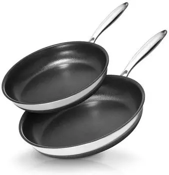 LuxusKollektion Edelstahlpfannen-Set 2-teilig 24+28cm, 3-Ply, Induktion