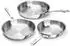 LuxusKollektion Mehrschicht-Edelstahl-Bratpfannen-Set 20cm, 24cm, 28cm